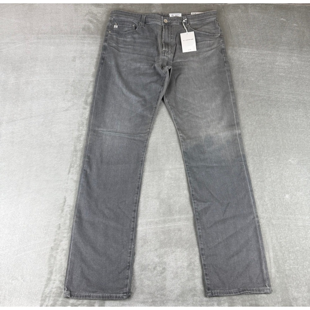 Adriano Goldschmied AG Everett Slim Straight Jeans Men 36x34 Dover Gray $210 NWT